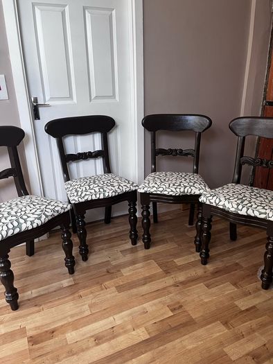 Set of four dining. room chairs