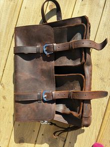 Full Grain Crazy Horse leather satchel