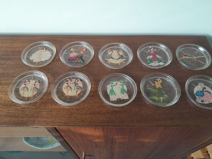 Art Deco Pin Up Drink Coasters