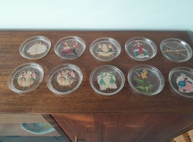 Art Deco Pin Up Drink Coasters