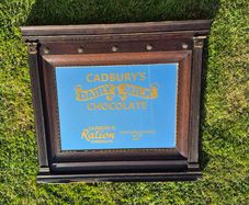 Large Vintage Cadburys Chocolate Mirror 1970s Retro Pub Decor