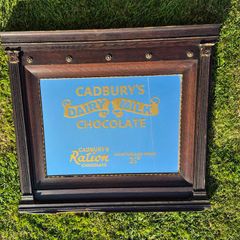Large Vintage Cadburys Chocolate Mirror 1970s Retro Pub Decor