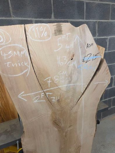 Live Edge Ash Slab - Kiln Dried