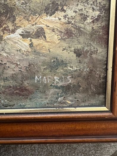 Vintage Framed Woodland Painting