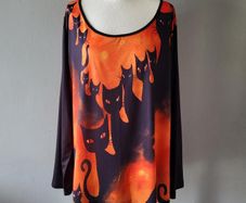 Halloween cats top, Size 3XL / 22, Brand new