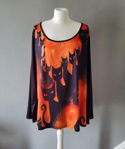 Halloween cats top, Size 3XL / 22, Brand new