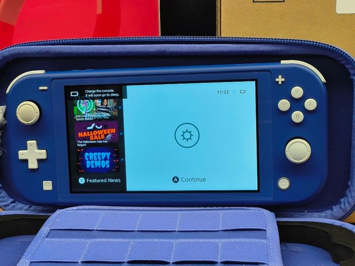 Nintendo Switch Lite Blue Portable System Console With Charging Cable & Bag