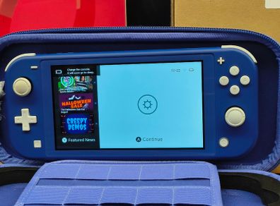 Nintendo Switch Lite Blue Portable System Console With Charging Cable & Bag