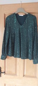 Gallery Green sequins top