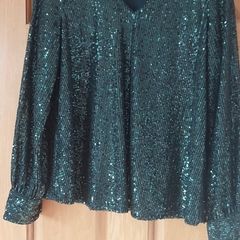 Gallery Green sequins top