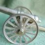 Vintage Brass Cannon with  barrel and brass wheels - Military History - 8" Image 7