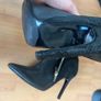 River island black leather and suede zip shoe boot Image 6