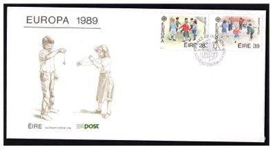 1989 Ireland Europa Children's Games Commemorative Stamp An Post First Day Cover (FDC)