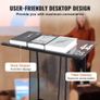 Acrylic Podium, 119 cm Tall, Acrylic Podium Stand with Wide Reading Surface & Storage Shelf, Floor-standing Clear Pulpits Acrylic for Church Office School, Black Image 6