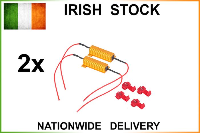 2x 50W 6 ohm Load Resistor Canbus Error Cancel Fix LED Fast Hyper Flash Blinking Car Motorbike