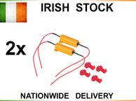 main image for ad 2x 50W 6 ohm Load Resistor Canbus Error Cancel Fix LED Fast Hyper Flash Blinking Car Motorbike