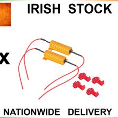 2x 50W 6 ohm Load Resistor Canbus Error Cancel Fix LED Fast Hyper Flash Blinking Car Motorbike