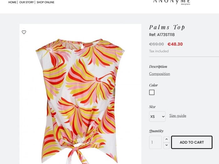 ANONYME Designers bardot leaf print top Sz XL (Fit 12-16UK) - Bnwot Rrp 69