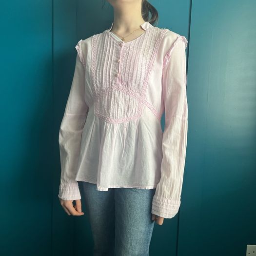 Vintage style pink blouse. Size M
