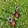 Antique English Oak Candlesticks Image 4