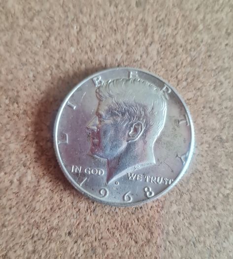 1968 D. Half Dollar Kennedy and 1969 Liberty quarter dollar