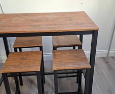 bar table and chairs