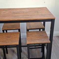bar table and chairs