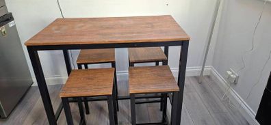 bar table and chairs