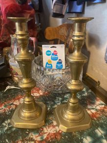 Brass vintage candle sticks