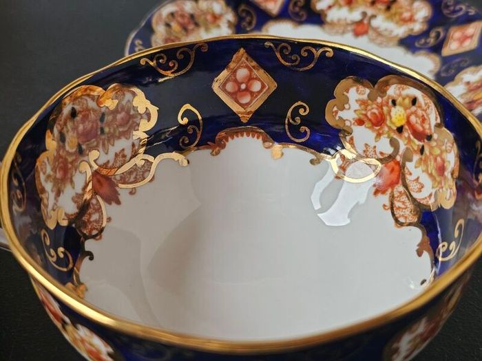 Rare Royal Albert "Heirloom" Soup Coupe Bowl  with Saucer