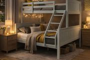 Double &amp; Single Bunk Bed  Grey or white  Solid Wood