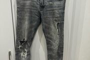 Gray ripped Jeans