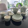 Vintage Poole Pottery Twintone Coffee Set, Ice Green & Seagull Image 10