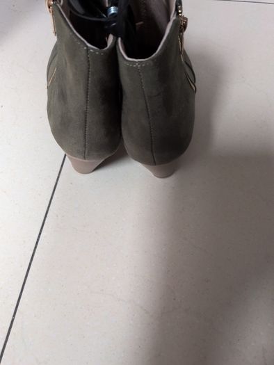 Primark Faux Suede Khaki  Green Ankle Boots.   B N.W.T.