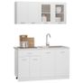 4 Piece Kitchen Cabinet Set White Image 3