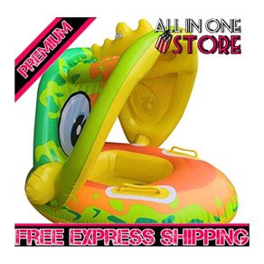Baby Unicorn Pool Float with Sun Canopy -Baby Swim Ring,Inflatable Swimming Ring Infant Baby Floatie Spring Float Pool Fit Safety Seat (FREE SHIPPING)