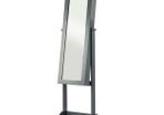 Mirror Jewellery Stand Grey MDF Wood