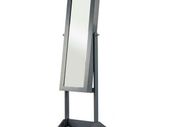 Mirror Jewellery Stand Grey MDF Wood