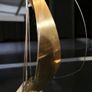 Brass sailing boat on crystal stand signed Image 3