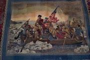 Historical scene tapestry with G. Washington