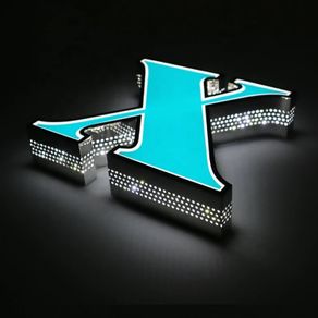 Acrylic Outdoor Signboard with Backlighting and Metal Edging
