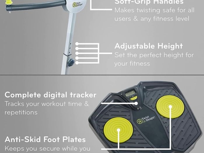 TWIST & SHAPE Unisex Home Exercise Machine for Core, Abs, Legs (FREE POSTAGE)