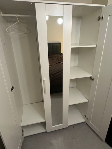 IKEA white wardrobe with full length mirror
