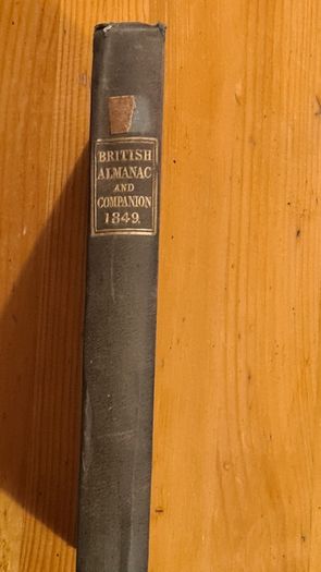 British Almanac And Companion 1849.. Hardback In Good Condition.