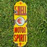 Original Shell Motor Spirit Enamel Sign 1920s Push Plate Image 4