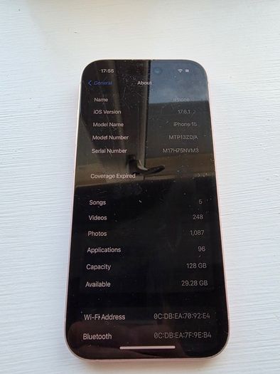 Iphone 15 pink in IOS 17.6.1