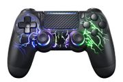 Wireless Controller for PS4 with Touch Pad Hall joystick 9 Lights 3.5MM Audio Jack Wireless Controller for PS4 PS3 PS5 Pro Slim PC