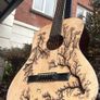 Guitar Custom with burned patterns Image 3
