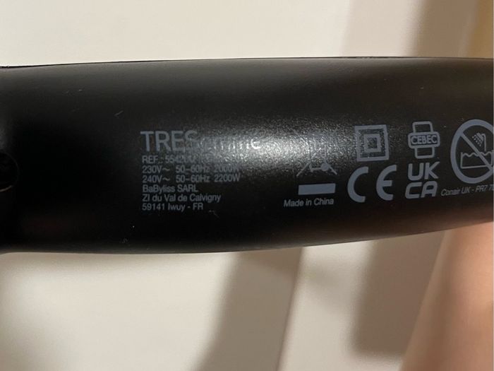 Tresemme hair dryer 2200w