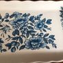 Vintage Ceramic Blue and White Floral Trinket Tray Image 4